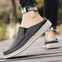 Canvas moccasin shoes